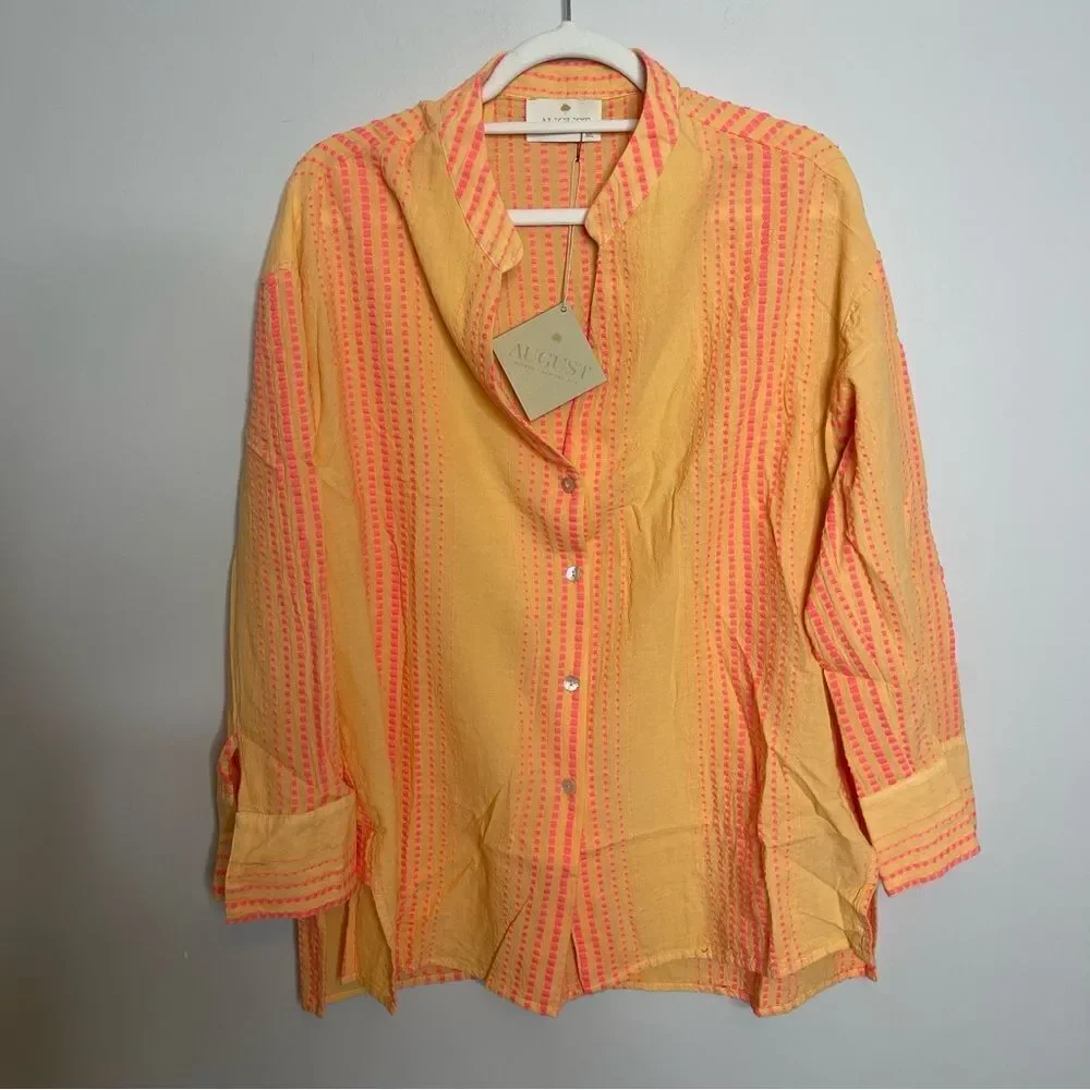 AUGUST Greek resort brand ZAKAR Shirt NWT